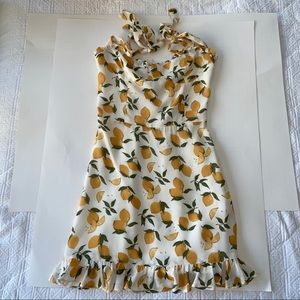 Reformation Christine Minidress Lemonade Print Sz2